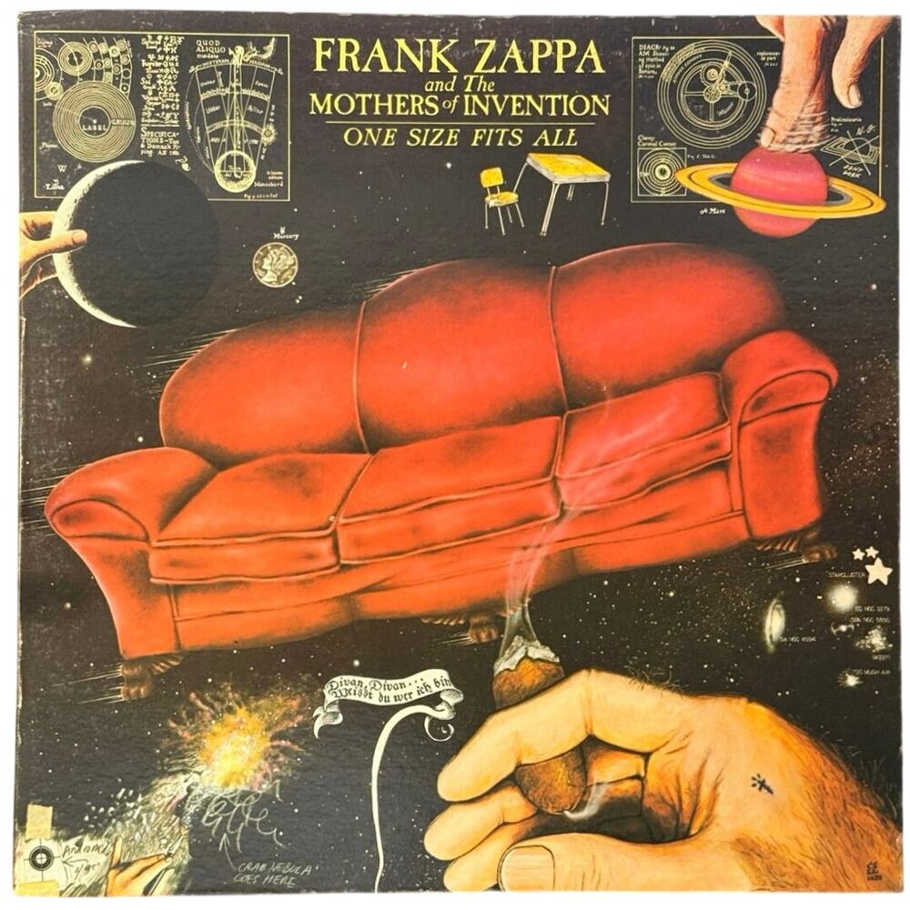 Frank Zappa One Size Fits All Vinyl LP 1975 Original First Press DiscReet 2216